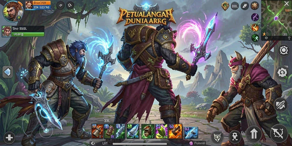 Tampilan aksi menegangkan dalam game ARPG 33L.