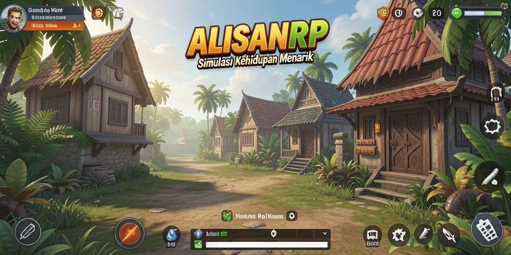 Screenshot gameplay ALISANRP yang menunjukkan interaksi karakter.