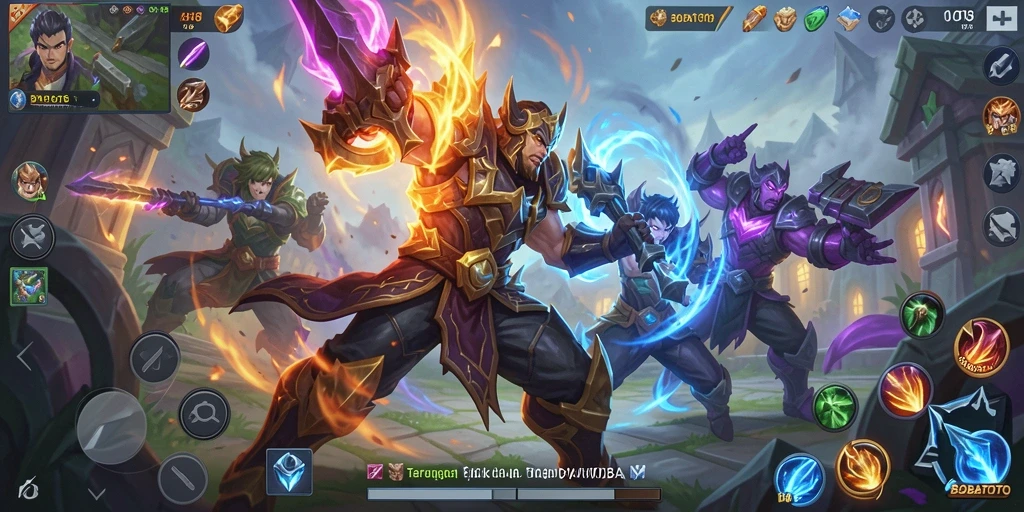 Gameplay seru dalam BOBATOTO MOBA yang menegangkan.