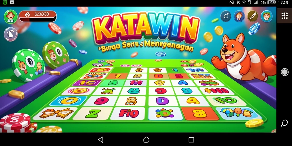 Screenshot KATAWIN menampilkan gameplay Bingo yang seru dan interaktif.