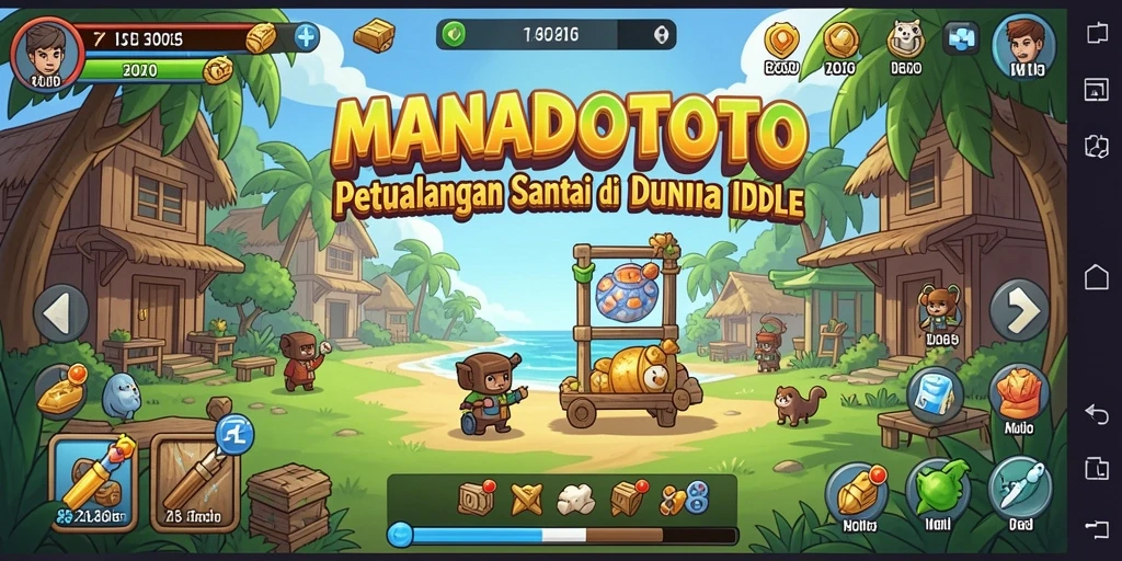 Gameplay <strong>MANADOTOTO</strong> yang santai dan penuh warna.