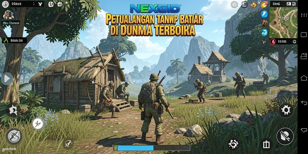 Tampilan gameplay NEXGID yang menampilkan petualangan Open World.