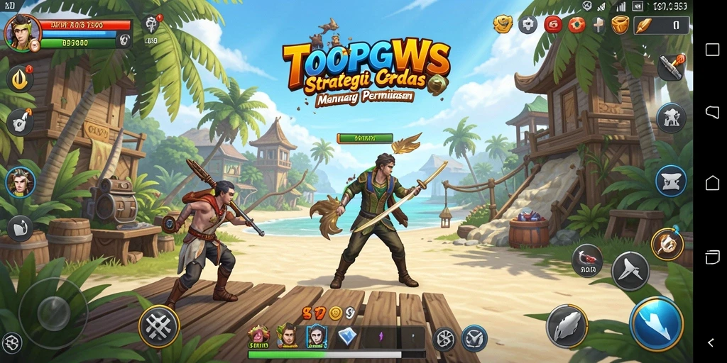 Tampilan gameplay TOOPGWS yang penuh strategi dan taktik.