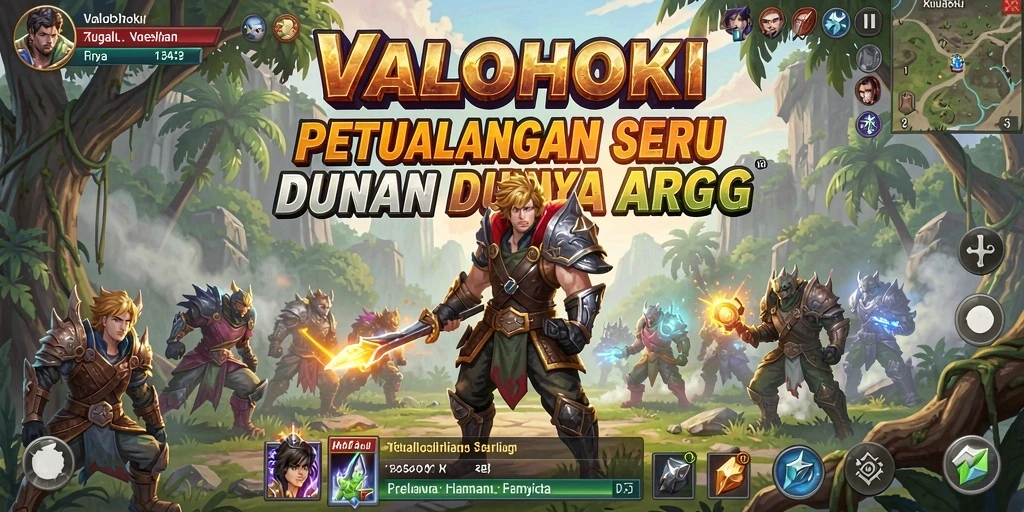 Tampilan gameplay menakjubkan dari VALOHOKI menunjukkan aksi pertempuran seru.